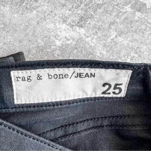 Rag & Bone Low Rise Faux Leather Bootcut Black Jean Size 25 - Picture 6 of 9